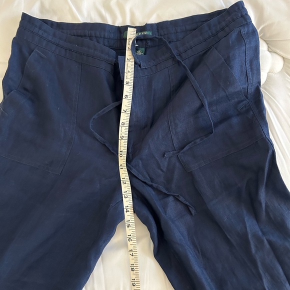 Ralph Lauren women’s navy 100% linen pants - Picture 15 of 15